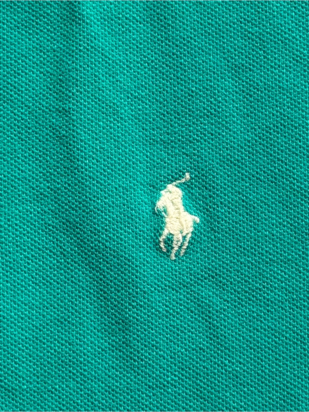 Vintage 90s Polo Ralph Lauren Made In USA Solid Green Polo Sz  XXL Pique Cotton